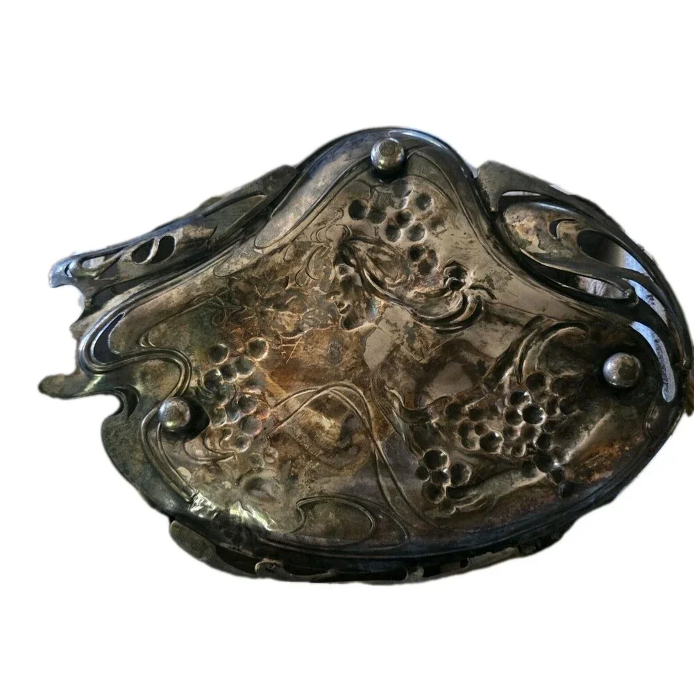 Antique ART NOUVEAU Calling Card Tray by American Silver Plate Pewter c.1900